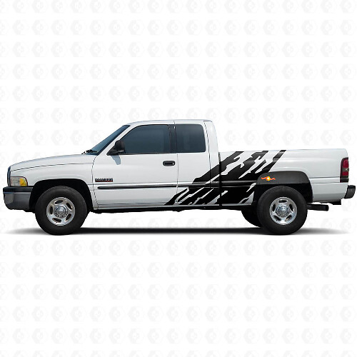 Mud Splash Graphic Side Vinyl Decal for Dodge Ram 1500 1994-2001