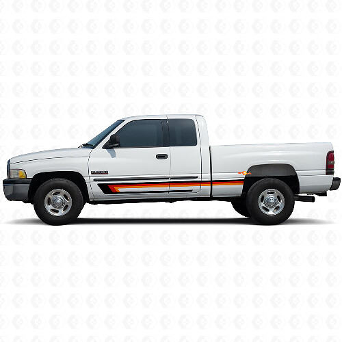 Triple Stripe Door Side Vinyl Decal for Dodge Ram 1500 1994-2001 1
