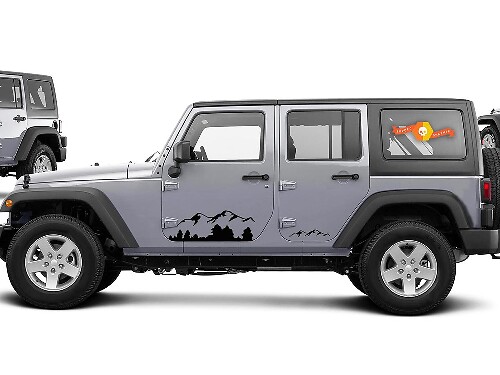 Mountain Rubicon Door Sticker Decal for Jeep Wrangler Mountain Rubicon JK