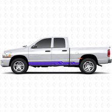 Intertwined Curved Stripes Rocker Panel Vinyl Decal for Dodge Ram 1500 2002-2008 2