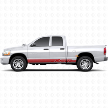 Intertwined Curved Stripes Rocker Panel Vinyl Decal for Dodge Ram 1500 2002-2008 3