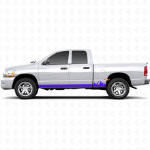 Mountains Thin Stripes Rocker Panel Vinyl Decal for Dodge Ram 1500 2002-2008 2