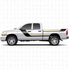 Twin Stripes Door and Rear Side Vinyl Decal Kit for Dodge Ram 1500 2002-2008 2