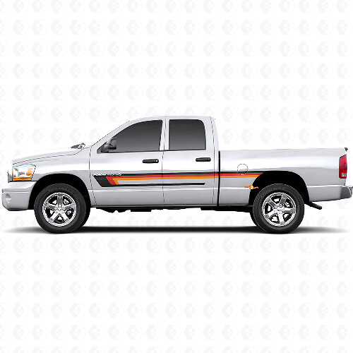 Triple Stripe Door Side Vinyl Decal for Dodge Ram 1500 2002-2008 1