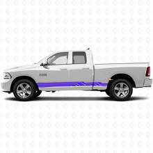 Intertwined Curved Stripes Rocker Panel Vinyl Decal for Dodge Ram 1500 2011-2018 2