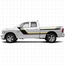Twin Stripes Door and Rear Side Vinyl Decal Kit for Dodge Ram 1500 2011-2018 2
