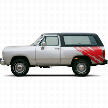Mud Splash Graphic Rear Side Vinyl Decal for Dodge Ramcharger 1974-1993 3