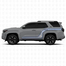 Curved Racing Lines Side Vinyl Stickers Decal For Toyota 4Runner 3