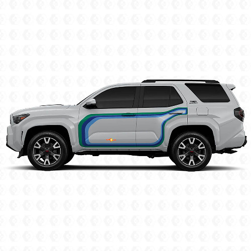 Closed Stripes Graphic Side Vinyl Stickers Decal For Toyota 4Runner 1