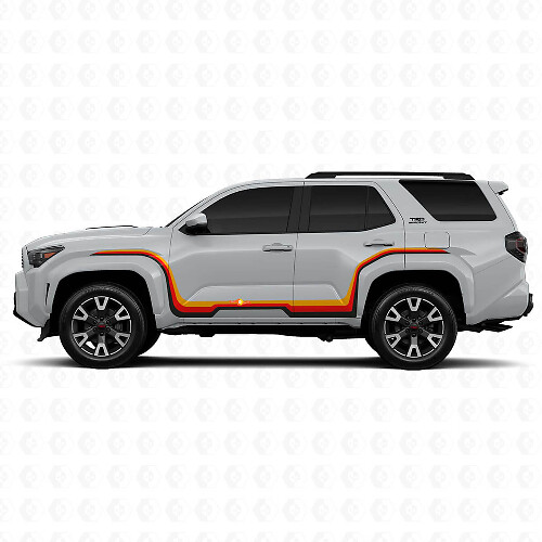 Triple Racing Stripes Side Vinyl Decal Kit For Toyota 4Runner 1