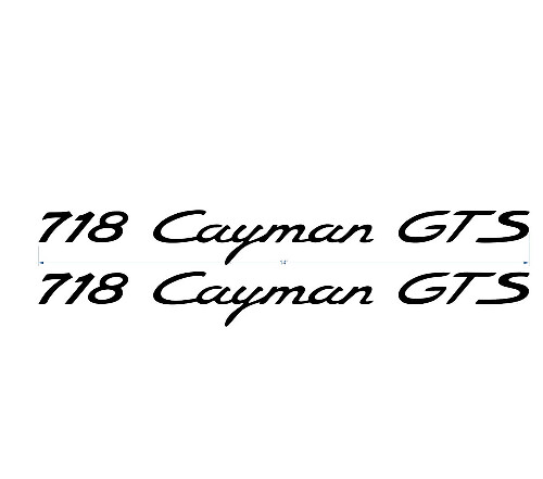 Brand Lettering Vinyl Decal for Porsche 718 Cayman GTS