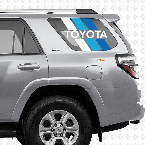 Pair Retro PRECUT Window Racing Stripes TRD Stripes Side Vinyl Decals Stickers for Toyota 4Runner 1