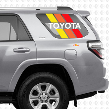 Pair Retro PRECUT Window Racing Stripes TRD Stripes Side Vinyl Decals Stickers for Toyota 4Runner 2