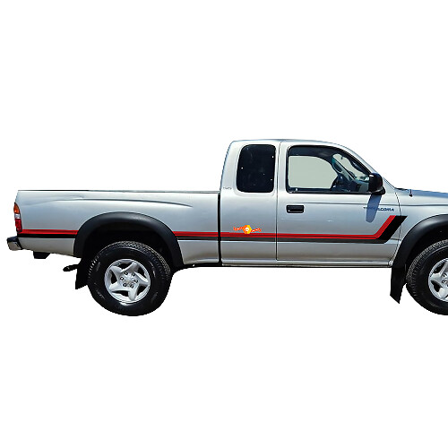 Twin Stripes Side Vinyl Decal for Toyota Tacoma 1995-2004 1