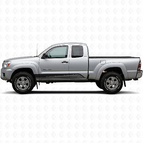 Curved Lines Rocker Panel Vinyl Decal for Toyota Tacoma 2004-2015 1
