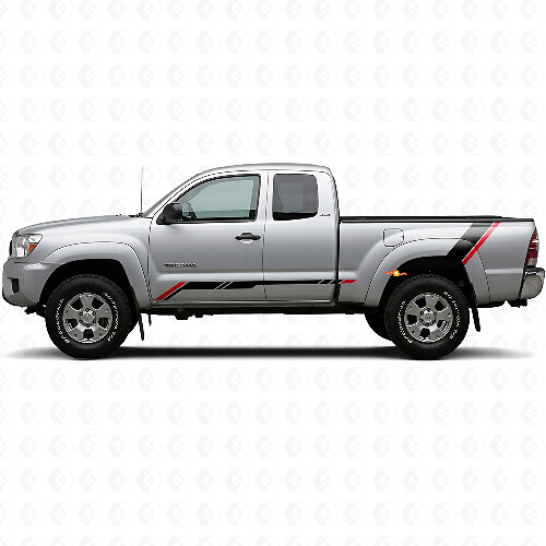 Twin Stripes Door and Rear Fender Vinyl Decal Kit for Toyota Tacoma 2004-2015