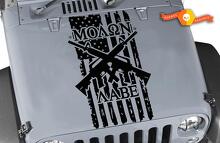 Molon Labe USA Flag Hood Vinyl Sticker Decal for Jeep Wrangler TJ LJ JK_2