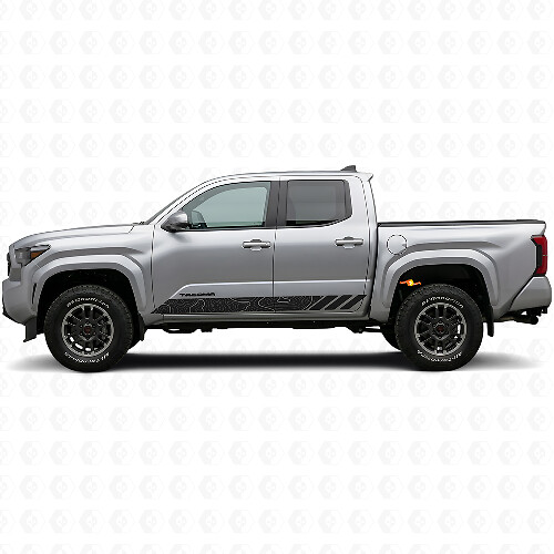 Topographic Style Stripes Doors Vinyl Decal for Toyota Tacoma 2023+
