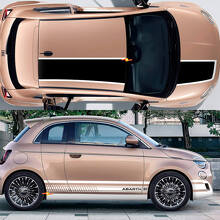 Racing Stripes Hood Roof Side Vinyl Decal Kit for Fiat 500 Abarth 2