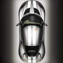 Twin Stripes Hood Roof Trunk Vinyl Decal Kit for Lotus Elise 2008 2