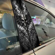 Skull with Wings and Smoke Pillar Doors Vinyl Decal Sticker 2