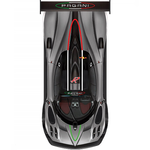 Italian Style Lettering Hood Roof Side Vinyl Decal for Pagani Zonda R 1