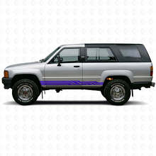 Intertwined Stripes Rocker Panel Vinyl Decal for Toyota 4Runner 1984-1989 2
