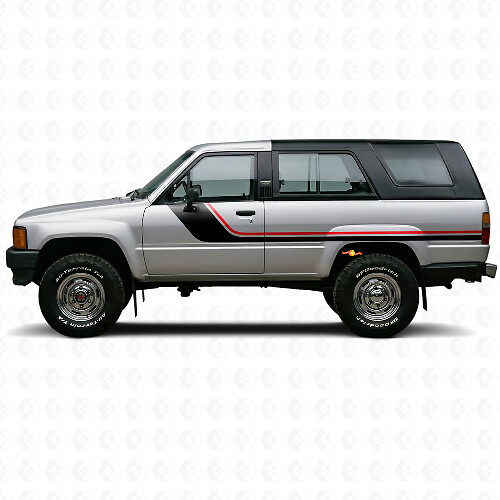 Twin Stripes Side Vinyl Decal Kit for Toyota 4Runner 1984-1989