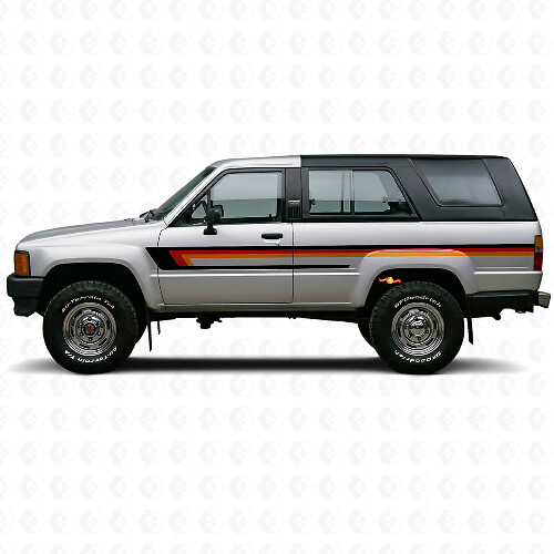 Triple Stripes Door Side Vinyl Decal for Toyota 4Runner 1984-1989