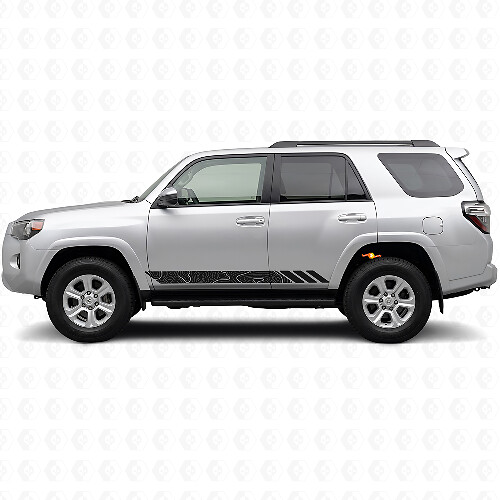 Topographic Style Stripes Doors Vinyl Decal for Toyota 4Runner 2009-2024 1