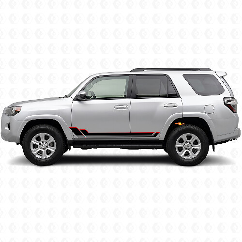 Twin Stripes Rocker Panel Vinyl Decal Kit for Toyota 4Runner 2009-2024 1