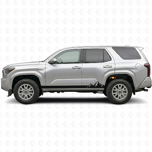 Mountains Thin Stripes Rocker Panel Vinyl Decal for Toyota 4Runner 2024+