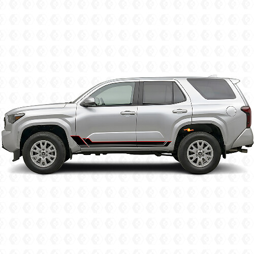 Twin Stripes Rocker Panel Vinyl Decal Kit for Toyota 4Runner 2024+