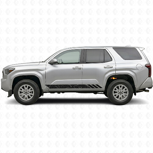Topographic Style Stripes Doors Vinyl Decal for Toyota 4Runner 2024+