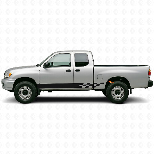 Checkered Stripes Rocker Panel Vinyl Decal for Toyota Tundra 1999-2006 1