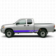 Checkered Stripes Rocker Panel Vinyl Decal for Toyota Tundra 1999-2006 2