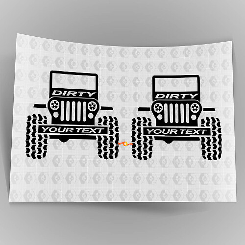 Dirty Vinyl Decal for Jeep Wrangler Rubicon Sahara JK CJ TJ YJ