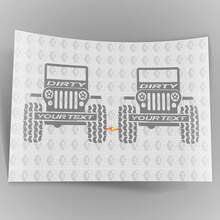 Custom Dirty Tire Track Style Vinyl Decals Set for Jeep Wrangler_2