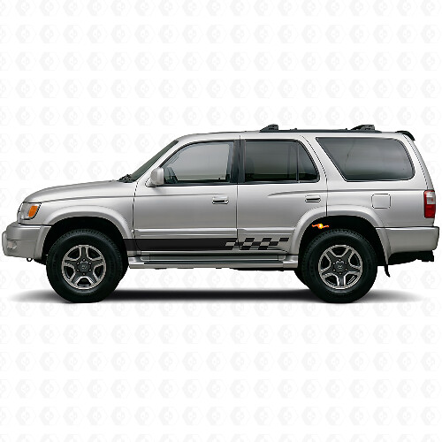 Checkered Stripes Rocker Panel Vinyl Decal for Toyota 4Runner 1995-2002 1