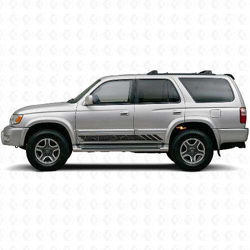 Topographic Style Stripes Doors Vinyl Decal for Toyota 4Runner 1995-2002