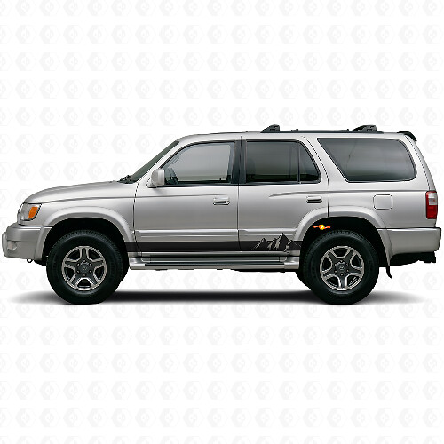 Mountains Style Stripes Rocker Panel Vinyl Decal Kit for Toyota 4Runner 1995-2002 1
