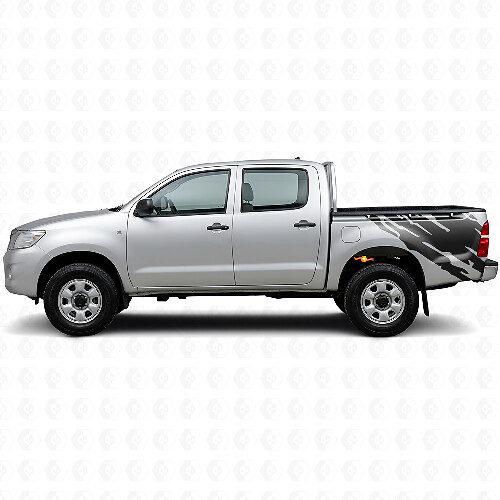 Mud Splash Graphic Rear Side Vinyl Decal for Toyota Hilux 2004-2015 1