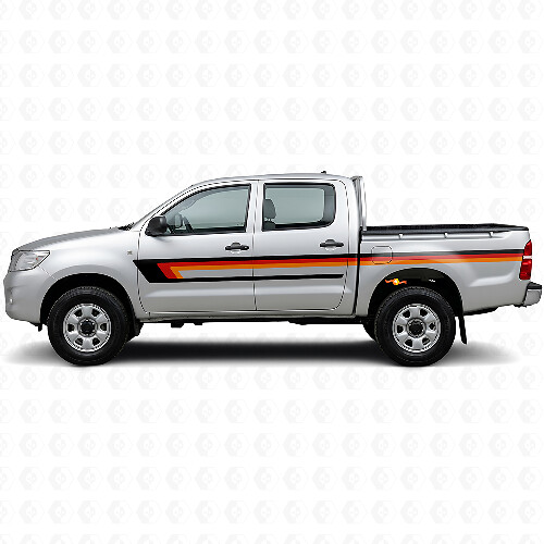 Triple Stripes Door Side Vinyl Decal for Toyota Hilux 2004-2015 1