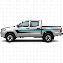 Triple Stripes Door Side Vinyl Decal for Toyota Hilux 2004-2015 2