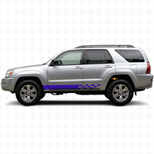 Checkered Stripes Rocker Panel Vinyl Decal for Toyota 4Runner 2002-2009 2