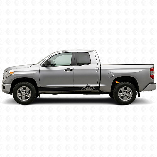 Mountains Style Stripes Rocker Panel Vinyl Decal Kit for Toyota Tundra 2007-2021 1