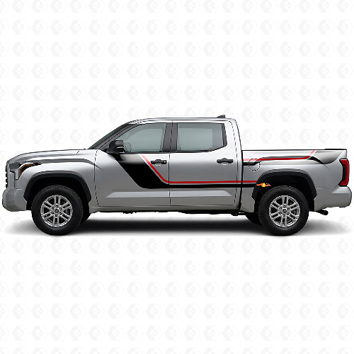 Twin Stripes Door and Rear Side Vinyl Decal Kit for Toyota Tundra 2022+ 1