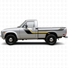 Twin Stripes Door and Rear Side Vinyl Decal Kit for Toyota Hilux 1978-1983 2