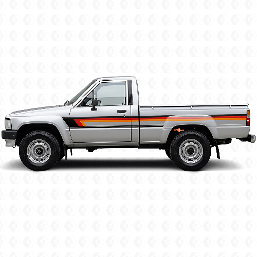 Triple Stripes Door Side Vinyl Decal for Toyota Hilux 1983-1988