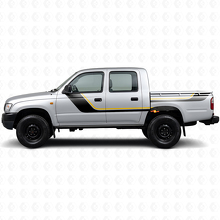 Twin Stripes Door and Rear Side Vinyl Decal Kit for Toyota Hilux 1997-2004 2